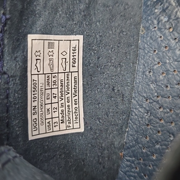 UGG Men's Blue Suede Loafers Sz 13 - Picture 4 of 4